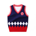 Gilet uniforme scolaire coton 100% losanges carreaux