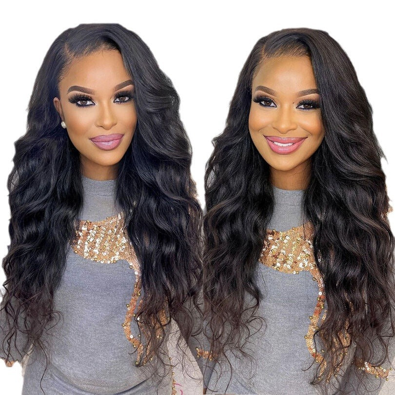 Perruque complète curly long synthetic big waves ultra-réaliste