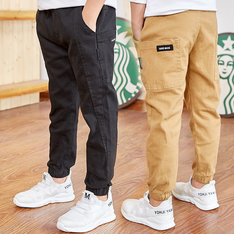 Pantalon léger enfant garçon été – coton et lin, coupe fine et confortable