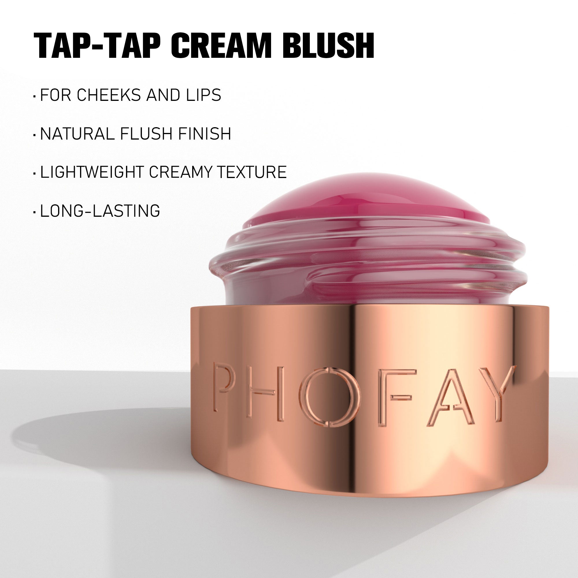 Mousse blush crème PHOFAY – longue tenue texture légère crémeuse