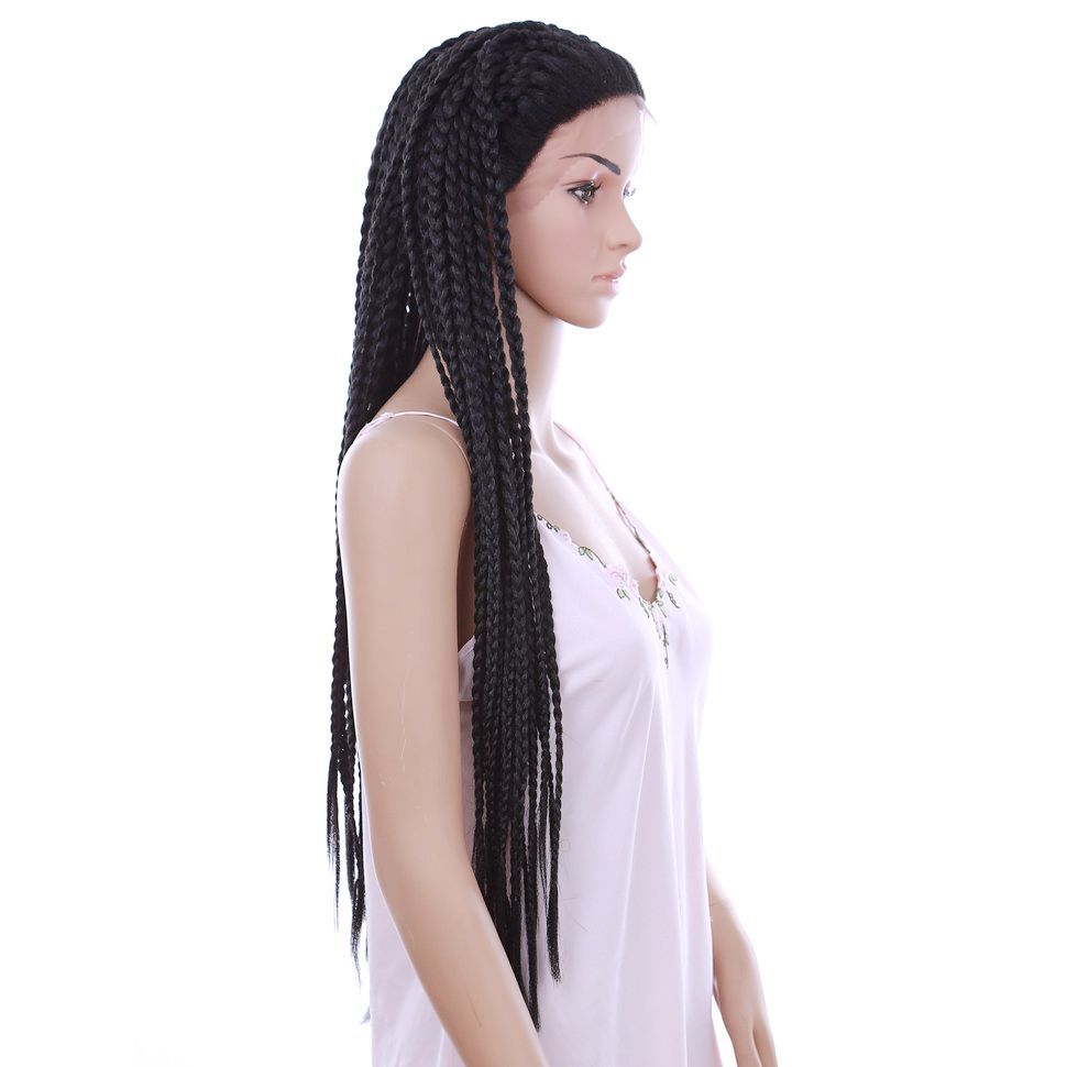 Perruque lace front three-strand 30 pouces – fibre haute température