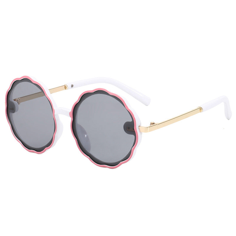 Lunettes de soleil vintage rondes cadre vague – enfants Carvose Chic