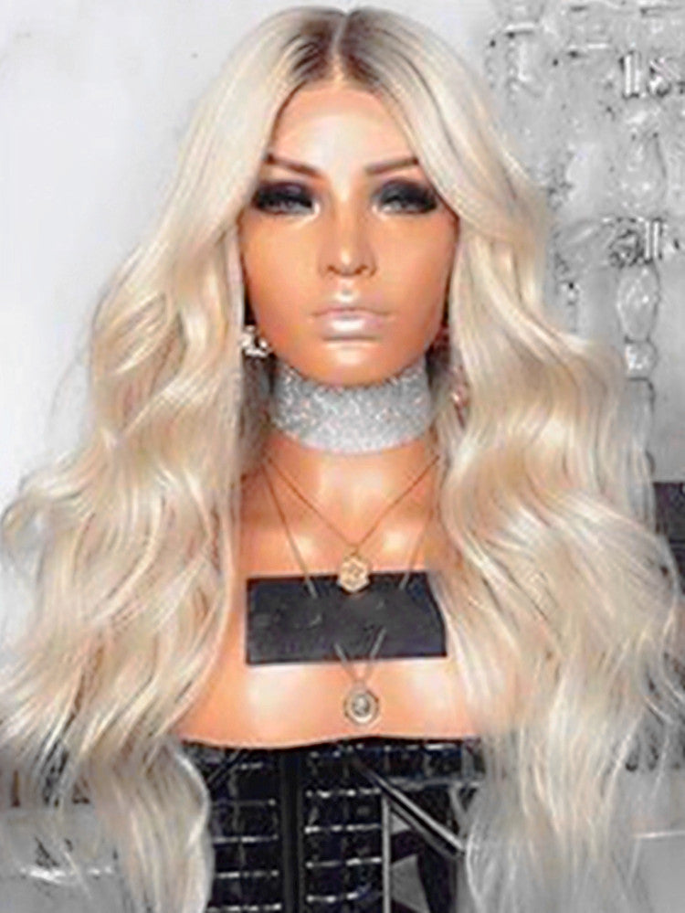 Perruque blonde bouclée longue 72cm européenne/américaine – fibre haute température
