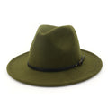 Chapeau fedora en laine automne-hiver – Fedora noir/rouge homme femme style église Panama