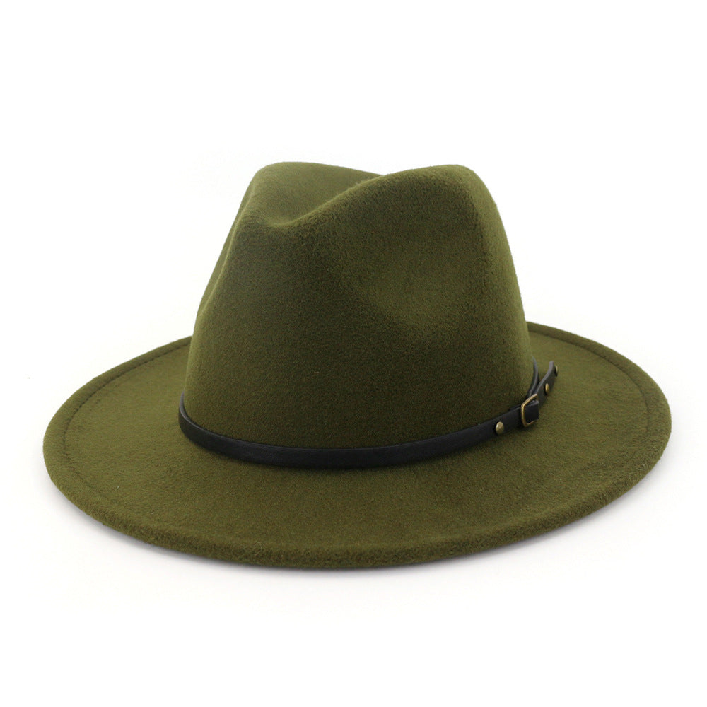 Chapeau fedora en laine automne-hiver – Fedora noir/rouge homme femme style église Panama