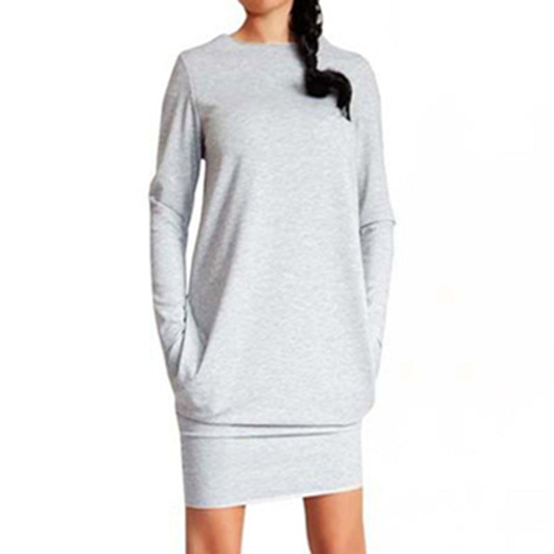 Jupe hanche unie en coton – style simple et confortable