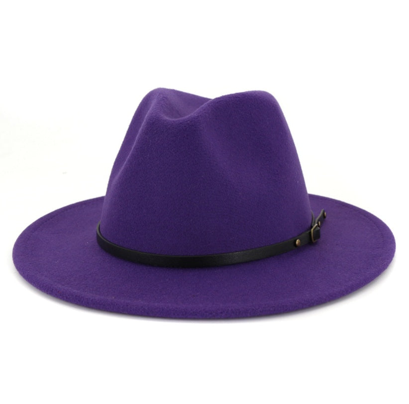 Chapeau fedora en laine automne-hiver – Fedora noir/rouge homme femme style église Panama