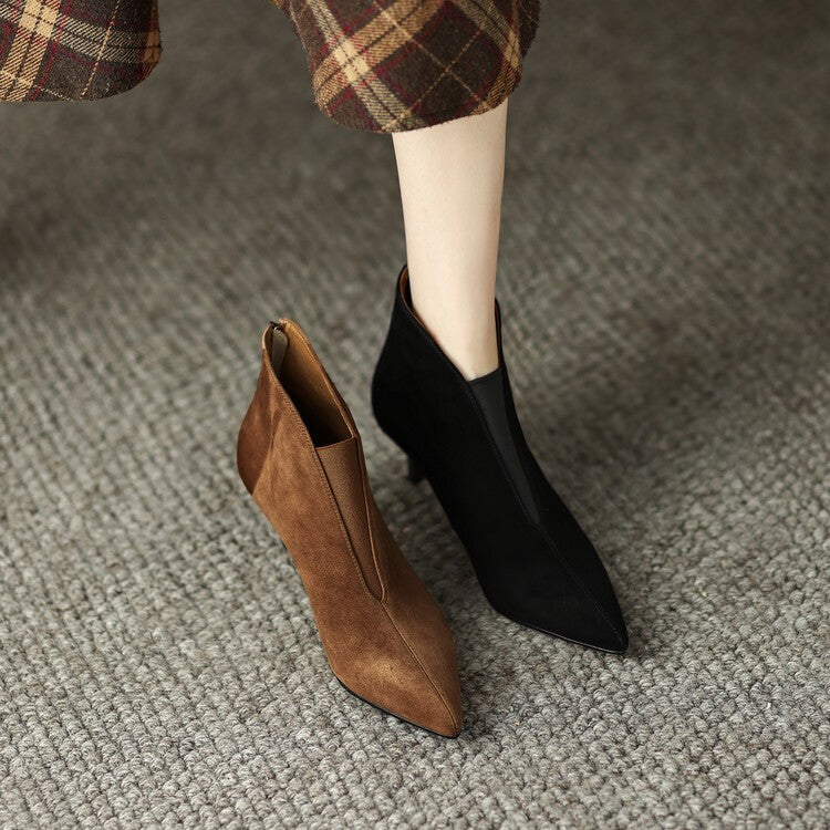 Bottes élastiques chic à talon fin stiletto