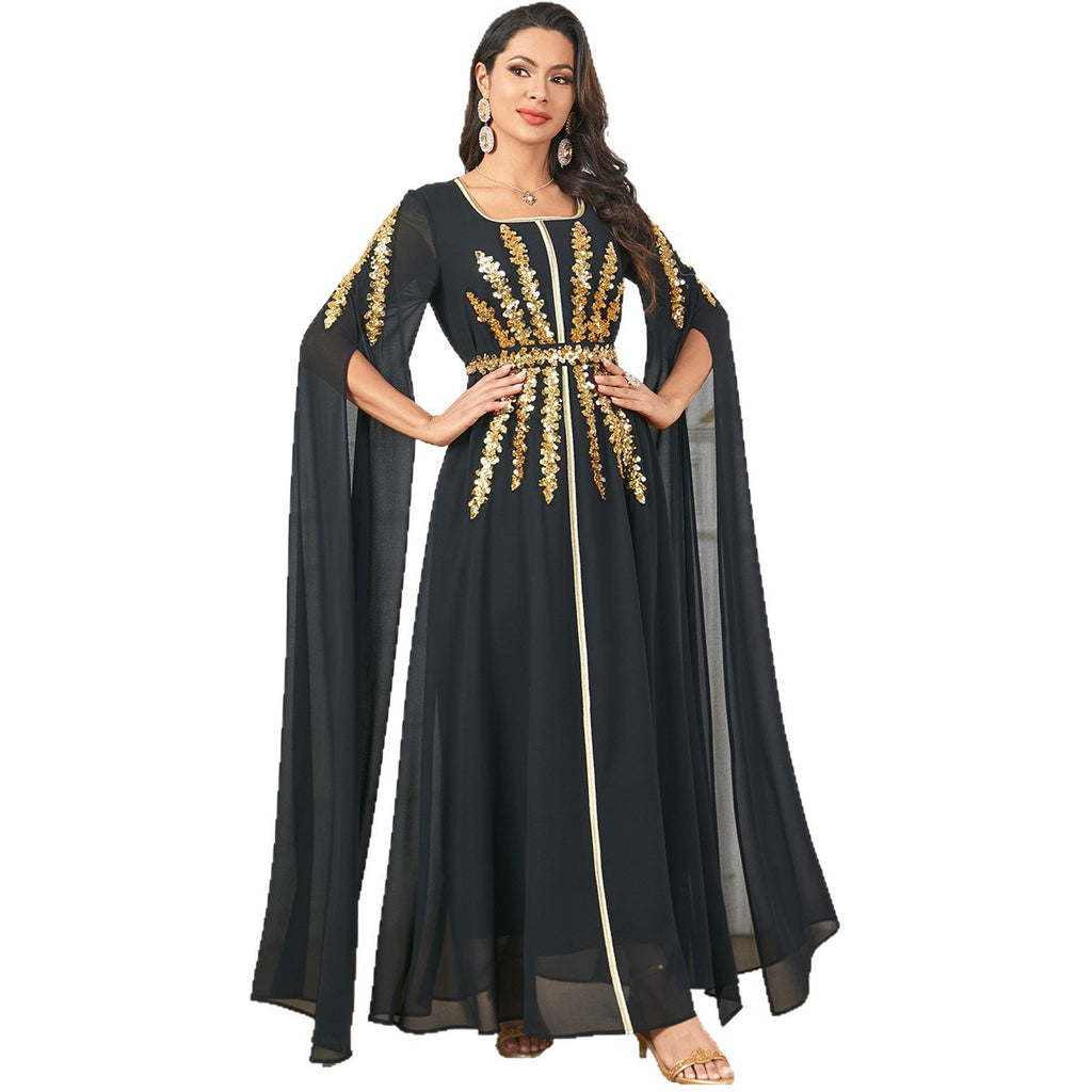 Women's Abaya Dress Long Sleeves Extra Long – Muslim Elegance