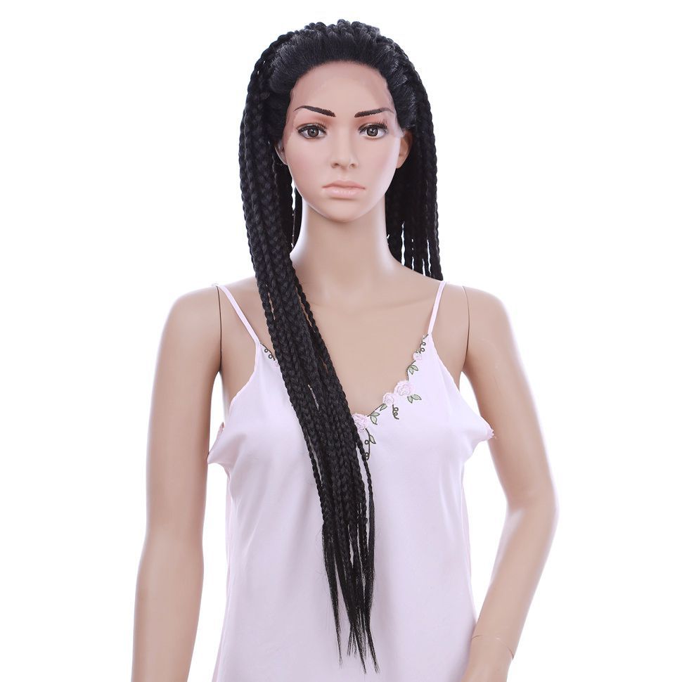 Perruque lace front three-strand 30 pouces – fibre haute température