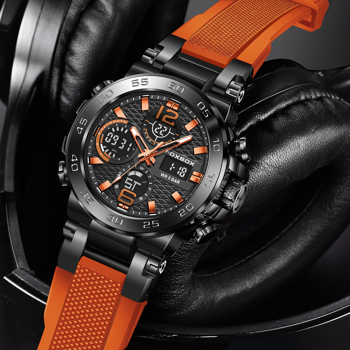 Montre sportive multifonction étanche waterproof – chronographe, alarme, style moderne