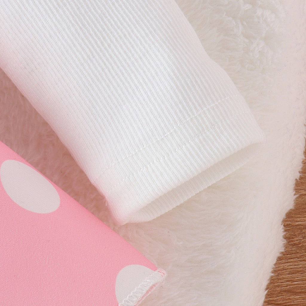 Combinaison lapin bébé fille manches longues blanc + bonnet