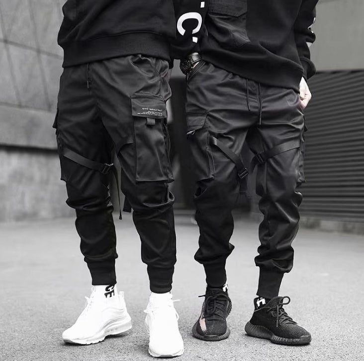 Jogging cargo homme streetwear ample à poches