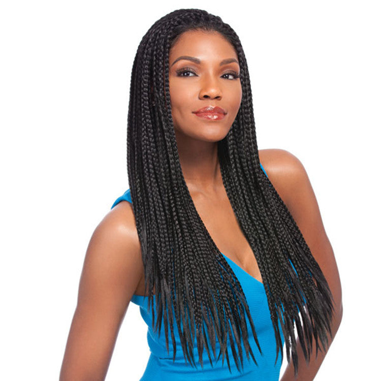 Perruque lace front three-strand 30 pouces – fibre haute température