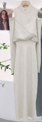 Robe vintage douce épaules dénudées pour femme