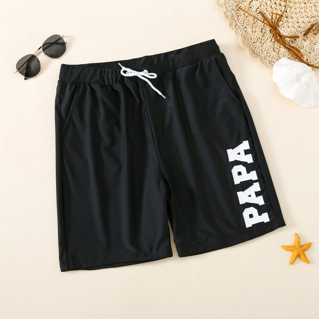 Maillot de bain parent-enfant noir milk silk – unisexe 6M-7Y + adultes