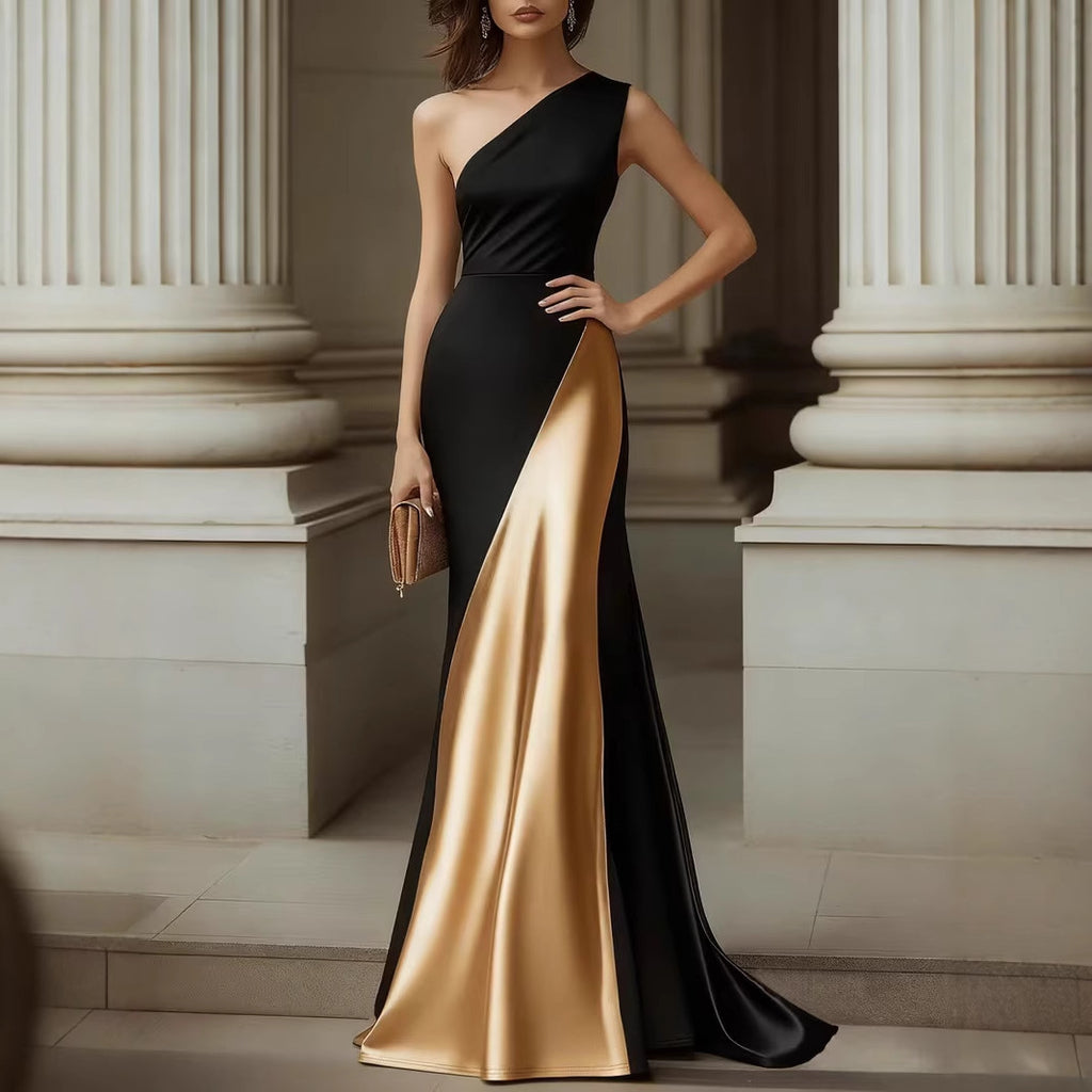 Robe en satin chic et sophistiquée femme