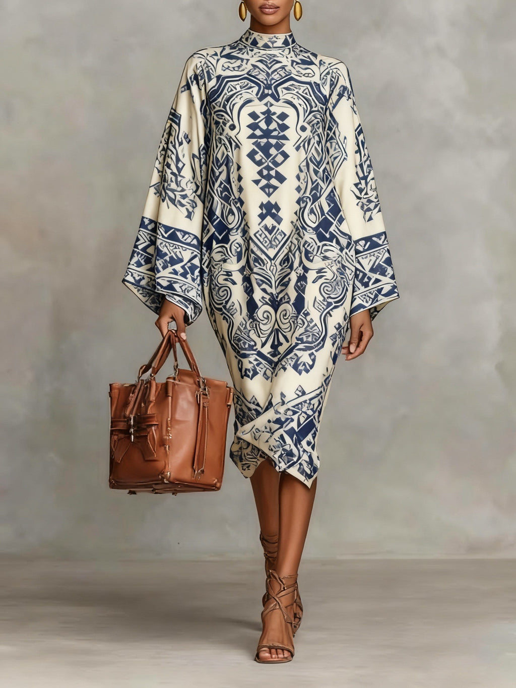 Robe flowy imprimé digital rétro frais – tendance printemps 2026