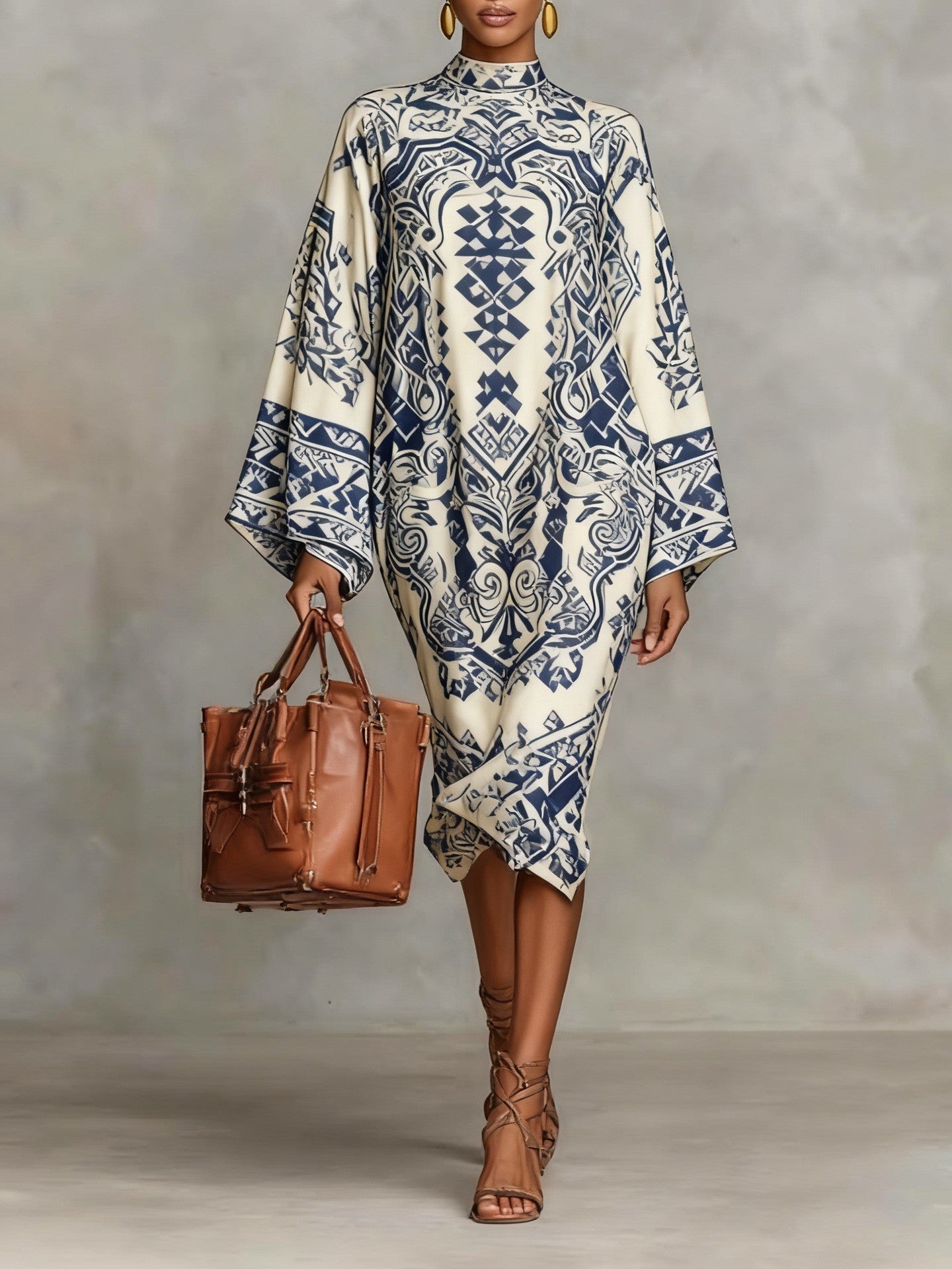 Robe flowy imprimé digital rétro frais – tendance printemps 2026