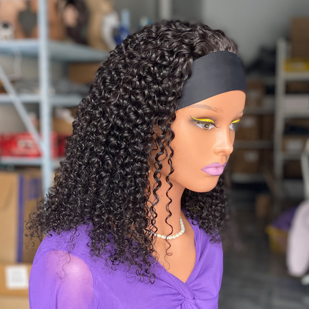perucas cacheadas com faixa em cabelo humano