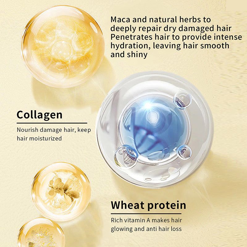 Mascarilla capilar con colágeno hidratante y nutritiva – tratamiento profundo reparador con aceites esenciales