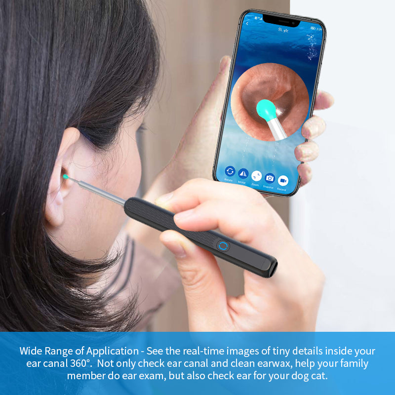 Nettoyeur d’oreilles NE3 avec caméra LED – otoscope sans fil iPhone Android