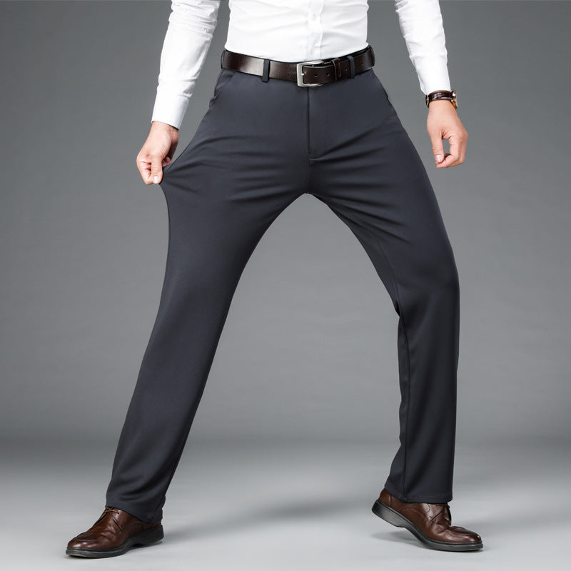 Pantalons casual business stretch coupe droite homme – Élégance flexible