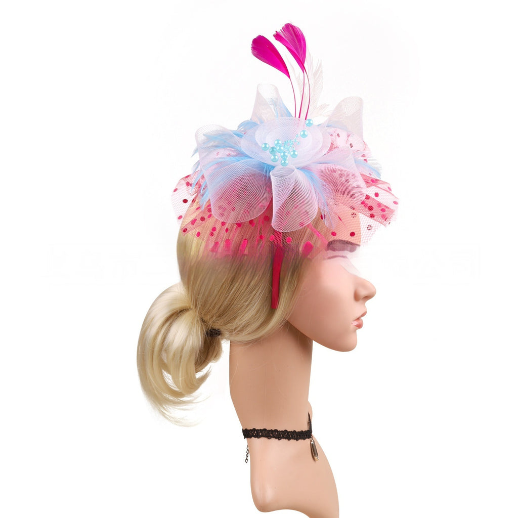 BANDEAU BILLYCOCK MAILLE MARIÉE – 35 COULEURS FLEURS FAIT MAIN
