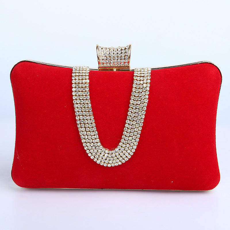 Sac en suédine style européen et américain avec motif en losange