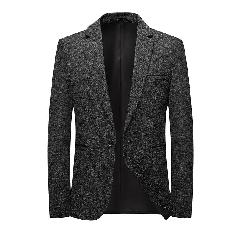 Veste costume slim fit coréenne un bouton – bleu/gris élégant business casual M-4XL