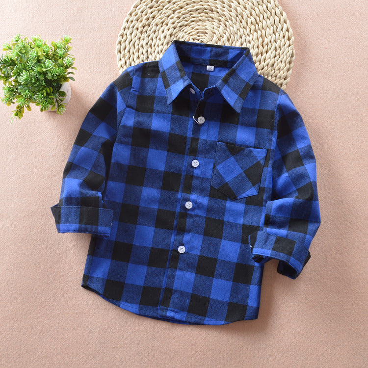 Chemise à carreaux 100% coton garçon