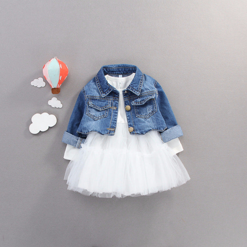 Jupe en denim enfant en coton
