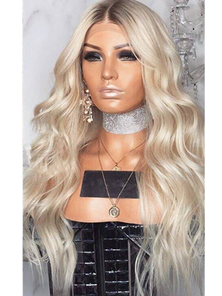 Perruque blonde bouclée longue 72cm européenne/américaine – fibre haute température