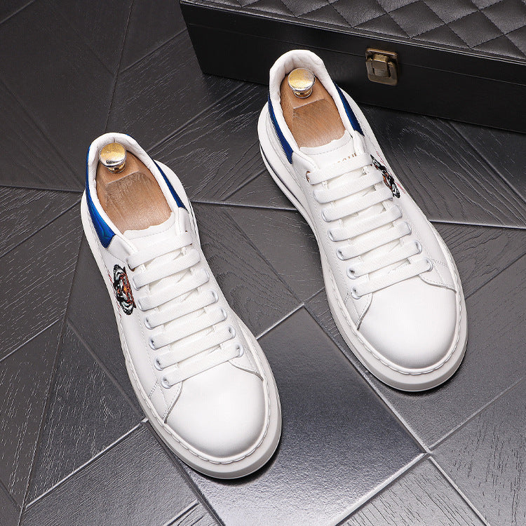 Chaussures sneakers plateforme, coussin d'air, casual chic masculin.