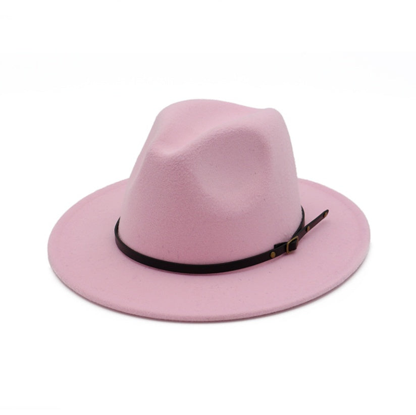 Chapeau fedora en laine automne-hiver – Fedora noir/rouge homme femme style église Panama