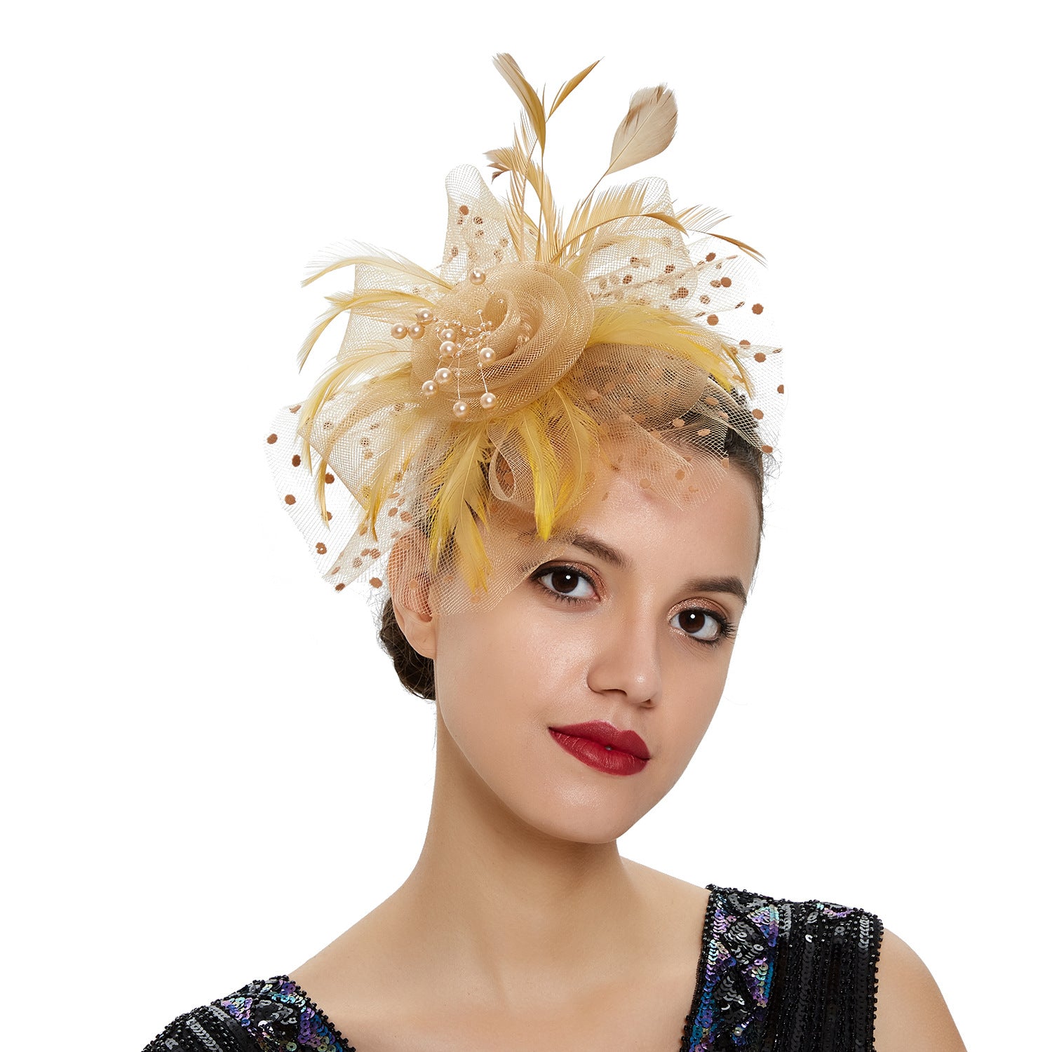 BANDEAU BILLYCOCK MAILLE MARIÉE – 35 COULEURS FLEURS FAIT MAIN