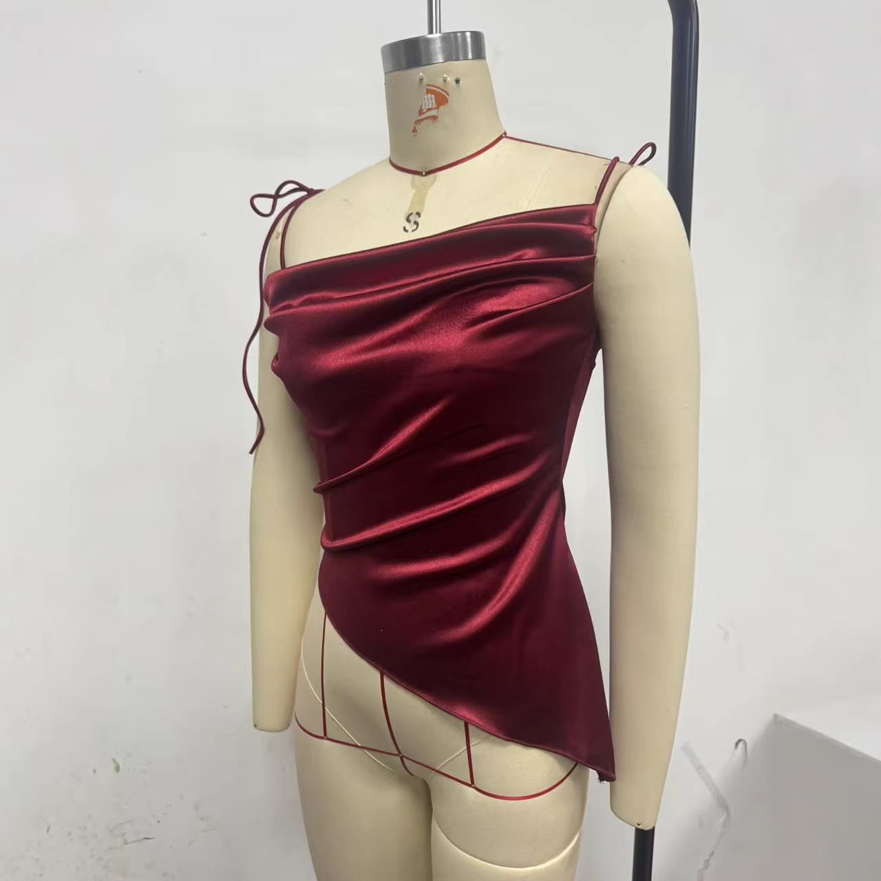 Top Camicetta in Raso Donna - Elegante da Indossare all'Esterno