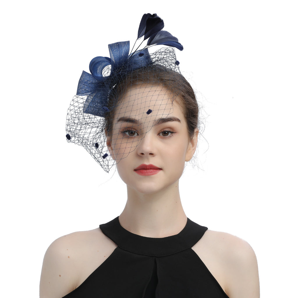 VOILE MARIÉE NOEUDS CHEVEUX CHAPEAU FASCINATEUR FLEURS FILET PAPILLONS