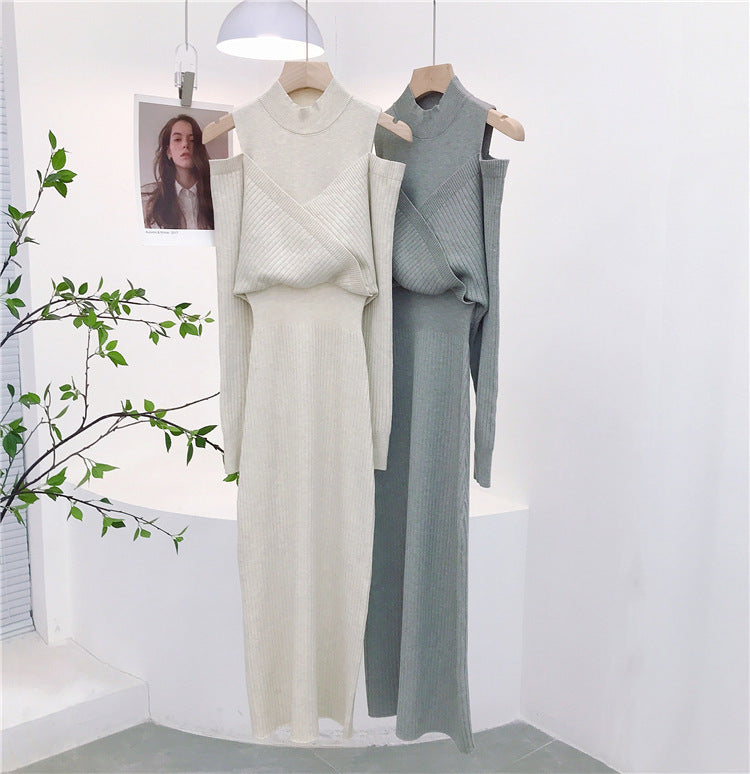 Robe vintage douce épaules dénudées pour femme
