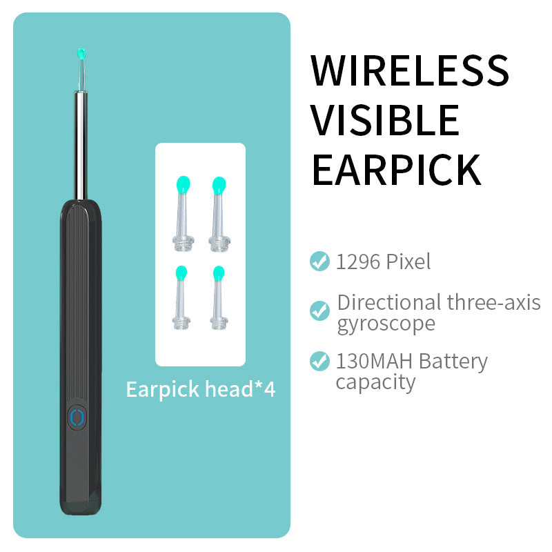 Nettoyeur d’oreilles NE3 avec caméra LED – otoscope sans fil iPhone Android