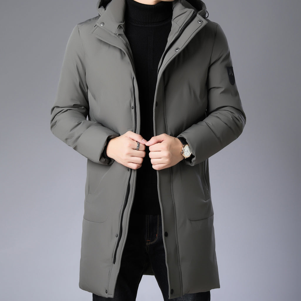 Manteau à capuche ample homme grande taille – respirant et résistant XL-5XL noir/gris