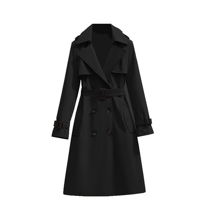 MANTEAU TRENCH CASUAL FEMME MI-LONG – LIGNE FLUIDE CHIC TEMPERAMENT COMMUTE