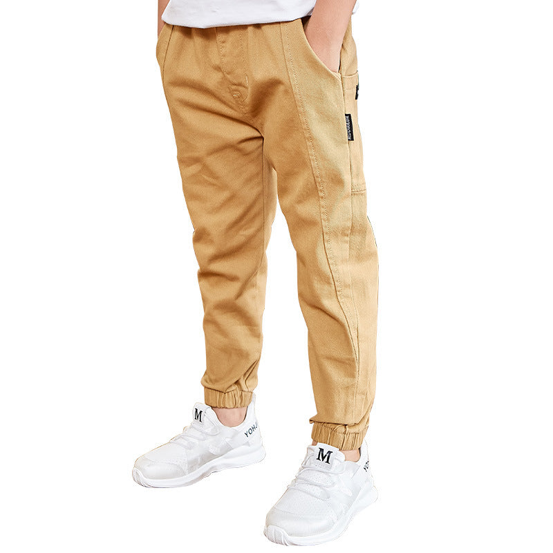 Pantalon léger enfant garçon été – coton et lin, coupe fine et confortable