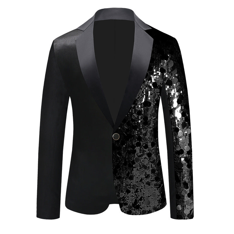 Veste de costume homme à paillettes – look scène et danse, 8 tailles, coloris flashy