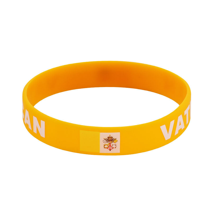 Bracelet drapeau silicone unisexe – accessoire sport 20 cm, style FIFA