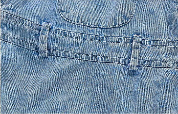 Salopette bébé en denim bleu – ensemble t-shirt manches courtes et pantalon