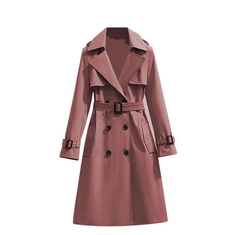MANTEAU TRENCH CASUAL FEMME MI-LONG – LIGNE FLUIDE CHIC TEMPERAMENT COMMUTE