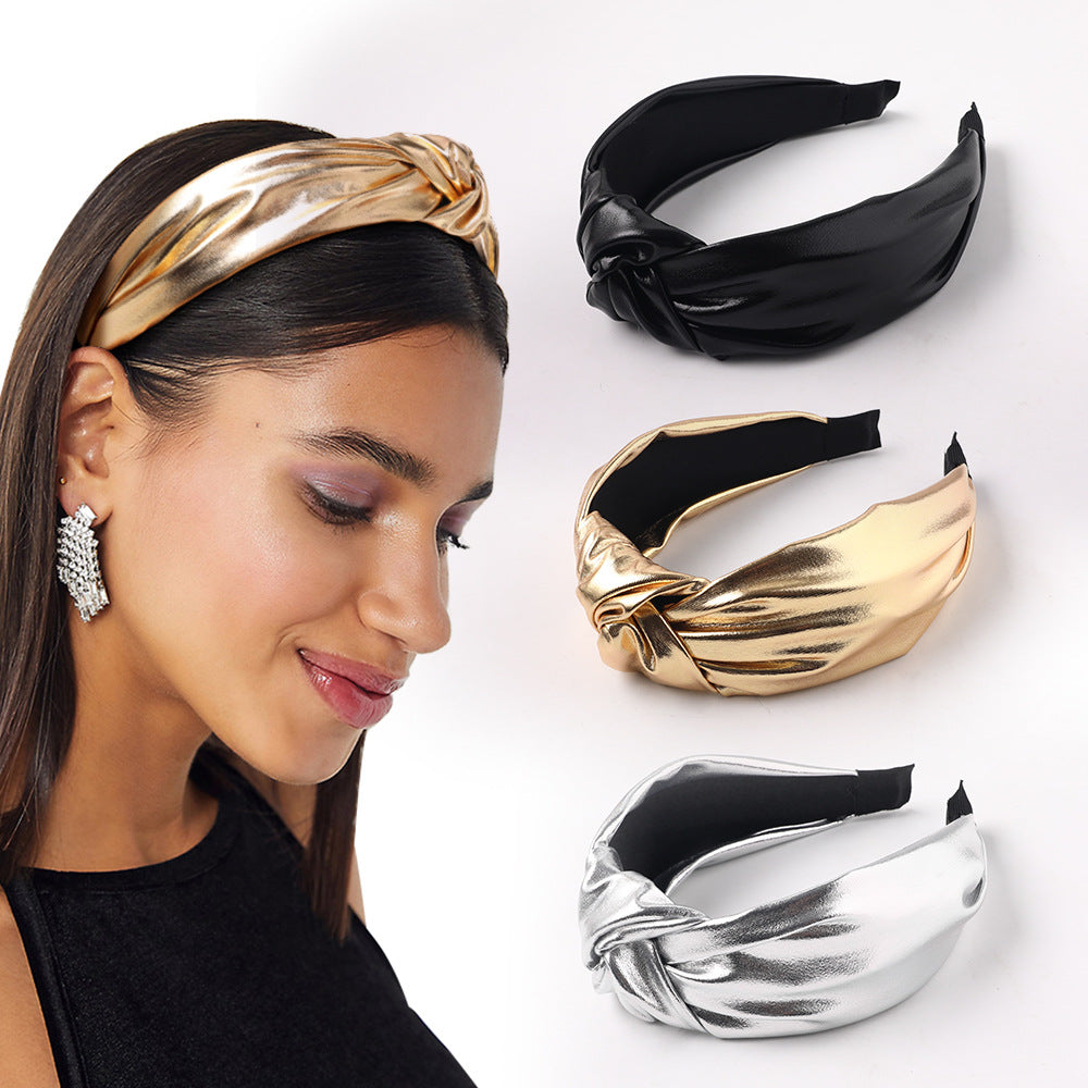 Barrette noeud tissu lumineux – Fixation douce pour cheveux