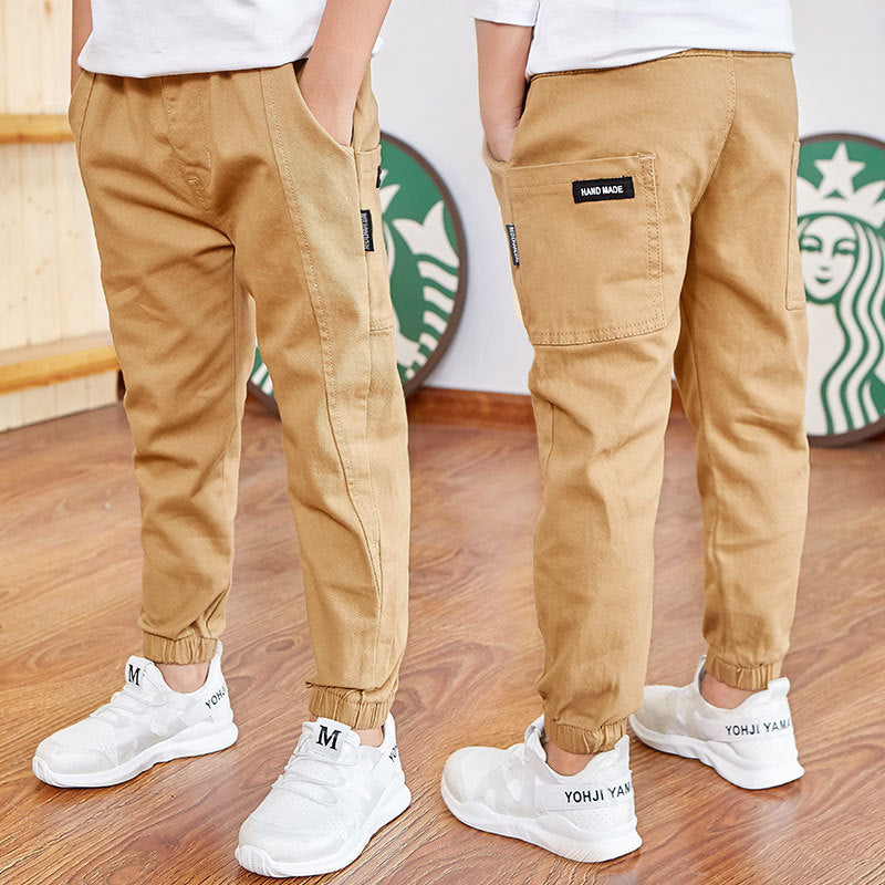 Pantalon léger enfant garçon été – coton et lin, coupe fine et confortable