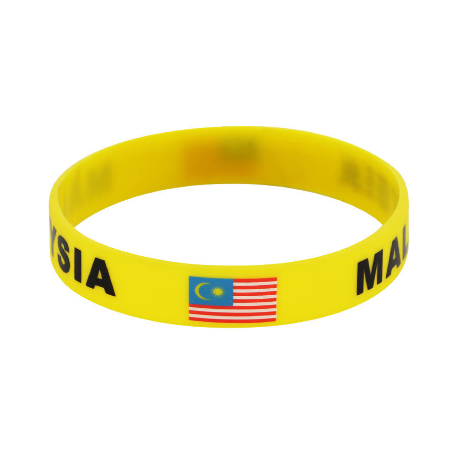 Bracelet drapeau silicone unisexe – accessoire sport 20 cm, style FIFA